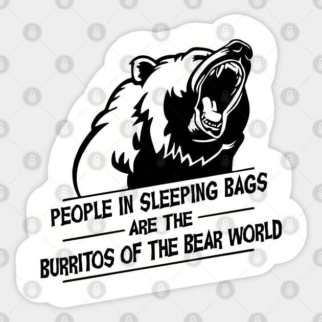 Bear and Burritos Sticker by Alema Art